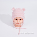 Pink color ODM knitted hat for girl